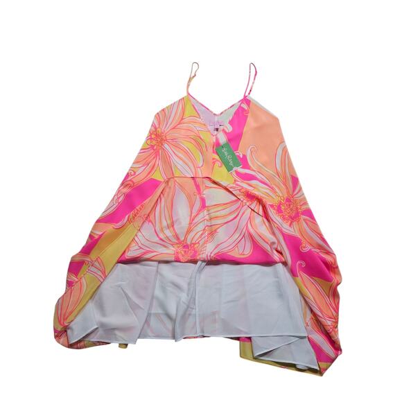 New Lilly Pulitzer Just a Splash Multicolor Spaghetti Straps Silk Clara Dress XS - Picture 5 of 11
